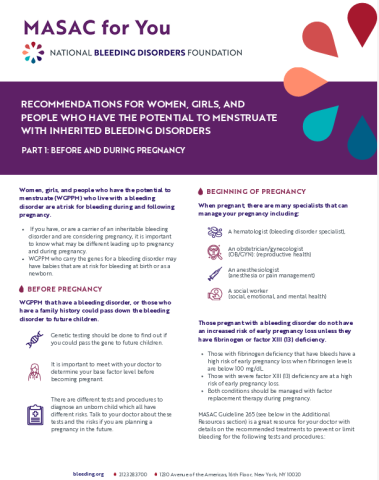 MASAC for You: WGPPM Before and During Pregnancy
