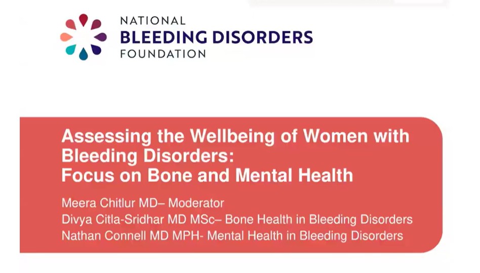 Assessing the Wellbeing of Women with Bleeding Disorders
