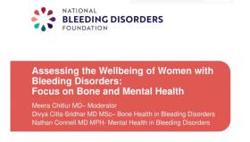 Assessing the Wellbeing of Women with Bleeding Disorders