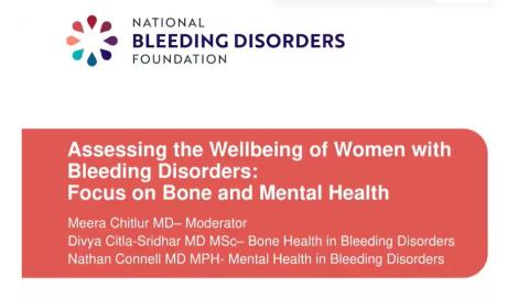 Assessing the Wellbeing of Women with Bleeding Disorders